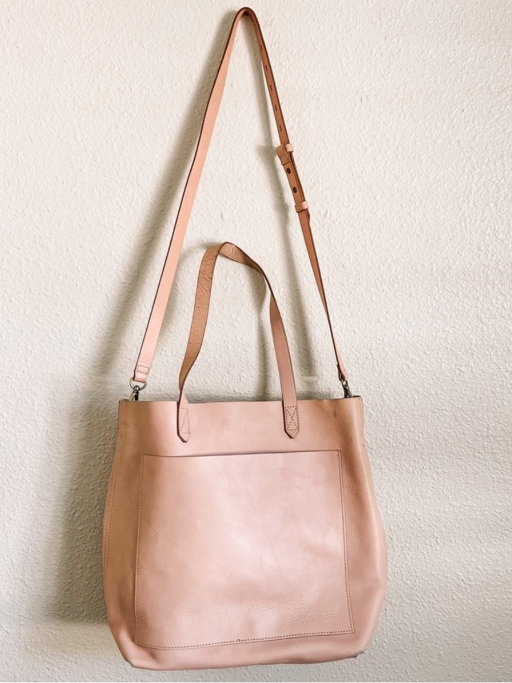 Madewell medium transport tote in pink